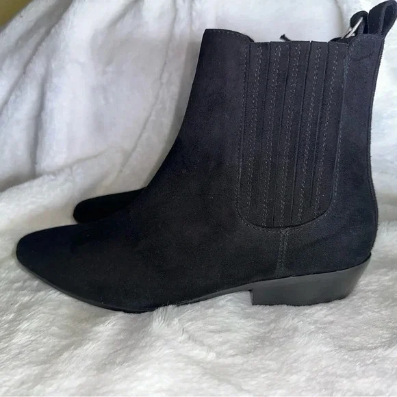 MARC ELLIS Women’s Ankle Boot Suede Leather Black Italy $413 EU 36‎ US 6 Classic